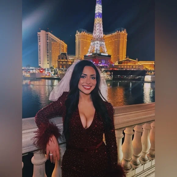 Nadine Merabi Rachel Red Jumpsuit Size S/M - Picture 6 of 7